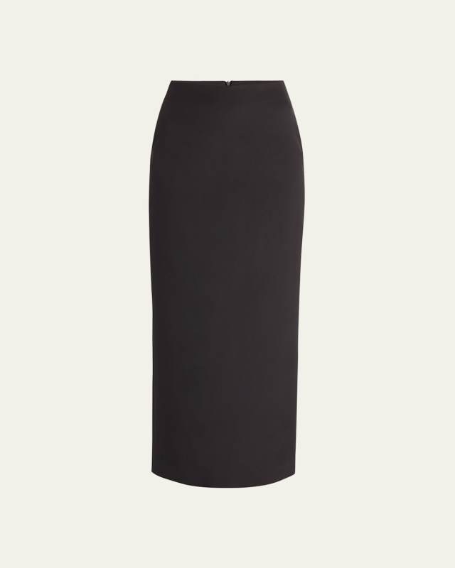 Bartelle Long Wool Pencil Skirt